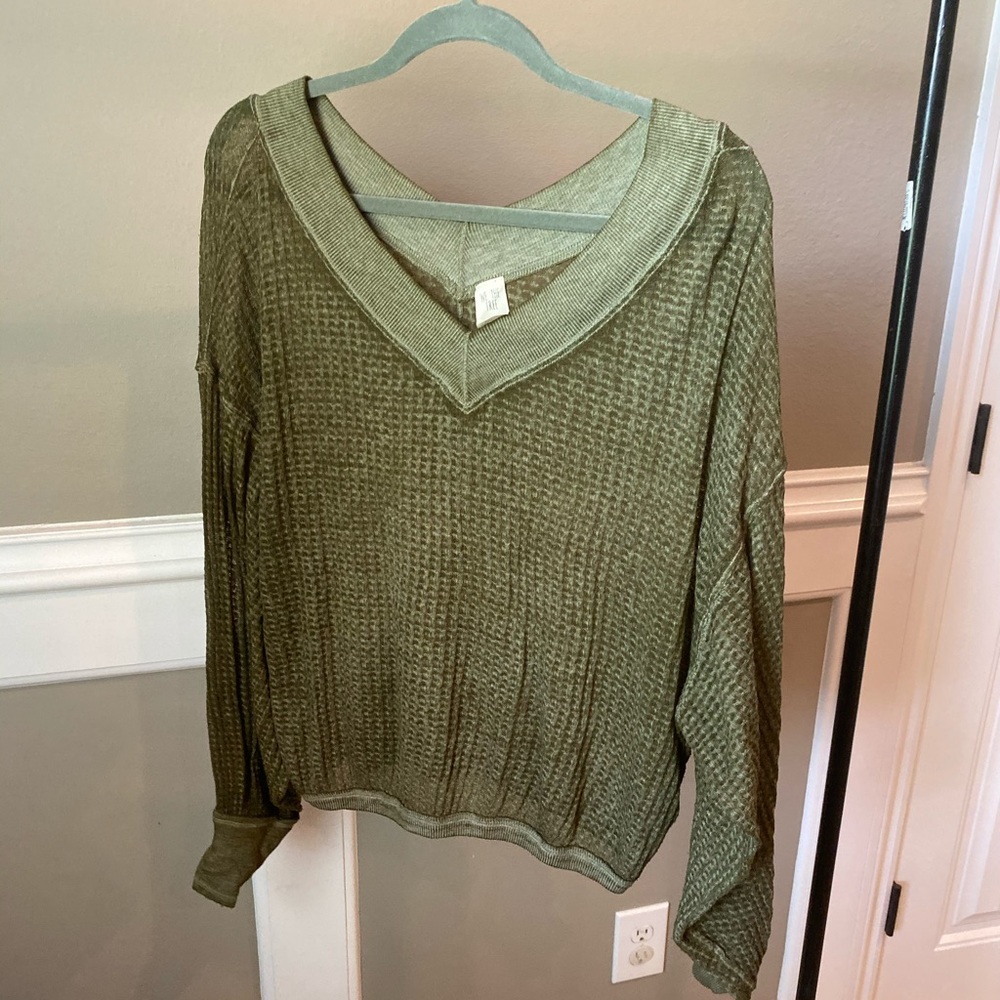 Free people green shirt in size xs